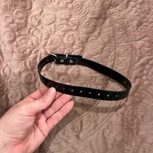 Black Women's Faux Leather Adjustable choker